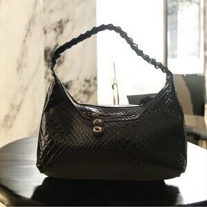 Jessica Simpson Women's Black Textured Patent Leather Chic Edgy Large Hobo Bag